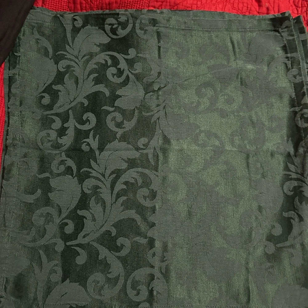 Elegant Green and Tan napkins set of 16